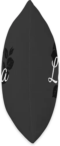 Vista 2 de Custom Lira Gifts & Designs for Girls Lira-Custom - Almohada personalizada con diseño floral, color negro, rosa, gris, 16 x 16 pulgadas, multicolor