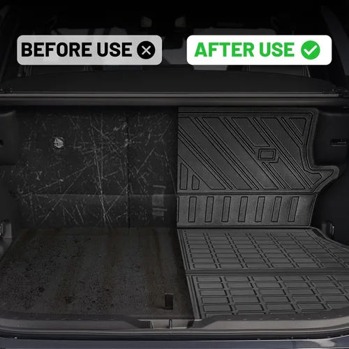 Vista 5 de Vanseno Alfombrilla de respaldo compatible con Jeep Cherokee 2014-2023, cubierta de asiento trasero, protector para todo tipo de clima, compatible