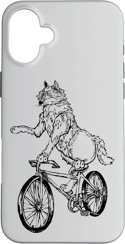 Vista 23 de Wolf Cycling Bicycle Funny Animal Cyclist Biking Bike Case for iPhone 17