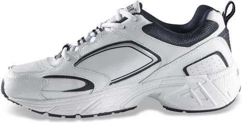 Vista 5 de Guide Gear Zapatos de caminar con cordones para hombre, zapatos cómodos para el trabajo, trabajo casual, Blancoazul marino