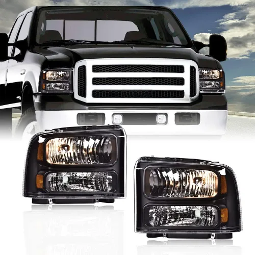 Vista 9 de G-PLUS Faros delanteros delanteros para Ford F250 F350 F450 F550 Super Duty 1999-2004; compatible con Ford Excursion 2000-2004 lente transparente