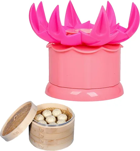 Vista 10 de Baozi Maker grande de 2.36 pulgadas, moldes de bola de masa de plástico, molde para hacer bollos DIY pastel de pastelería herramienta rellena al