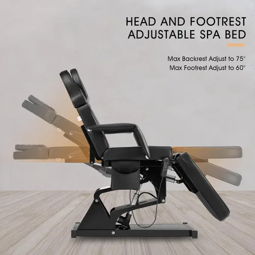 Vista 5 de Artist hand Cama facial para mesa de masaje esteticista, cama de belleza, silla estética médica para tatuajes con 3 ajustes eléctricos de motor