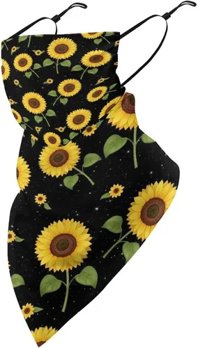 Vista 9 de Bufanda de protección solar UV, bufanda triangular reutilizable con lazo para las orejas