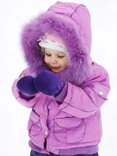 Vista 5 de 3 pares de guantes de invierno para bebés y niños pequeños de forro polar para bebés y niñas