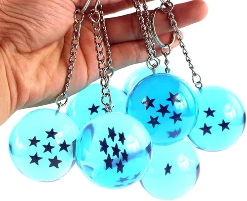 Vista 4 de Dragon Ball,7PCS Acrylic Dragon Ball Z Keychains,Esferas del Dragon Ball,DBZ Keychain for Kids Birthday Party Favor