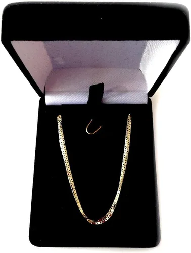 Vista 4 de Jewelry Affairs Collar de cadena de eslabones marineros de oro amarillo de 10 quilates, 0.047 in