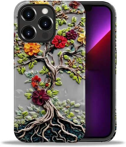 Vista 78 de ZHEGAILIAN Funda para iPhone 11, carcasa dura a prueba de golpes + silicona suave 2 en 1 híbrida, parachoques a prueba de caídas - Vidrio manchado