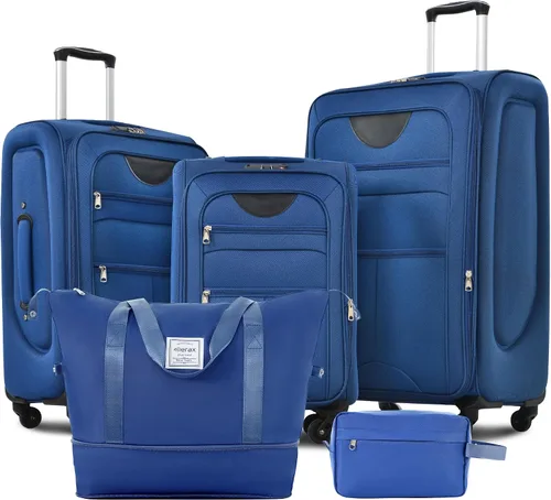 Vista 57 de Merax Equipaje Sets 2 piezas Hardshell 20&28 IN Maleta Set con bolsa de lona