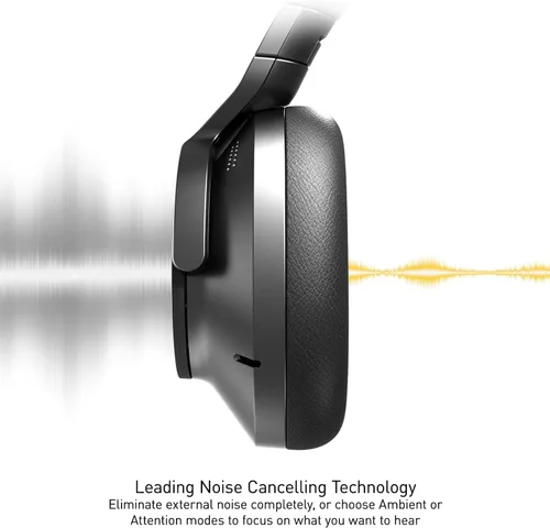 Vista 4 de Technics - Auriculares inalámbricos con cancelación de ruido para usar sobre la oreja con conectividad multipunto para 2 dispositivos - EAH-A800-K