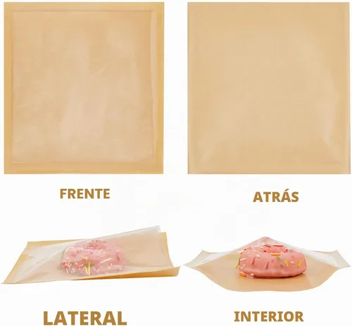 Vista 3 de Ocmoiy Bolsas de panadería termosellables con ventana, 7.1 x 7.5 pulgadas