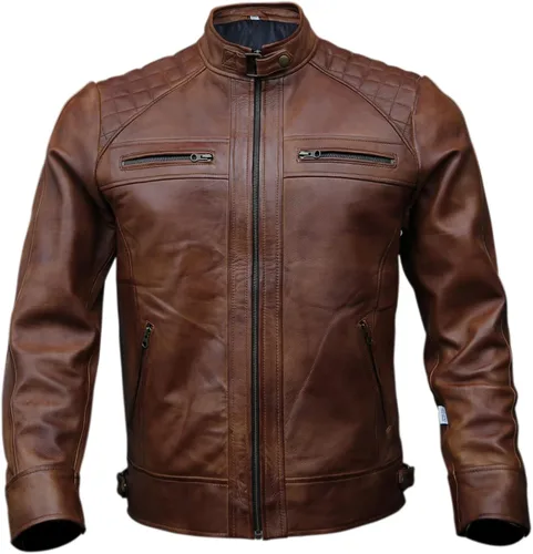 Vista 9 de Artistry Leather Men's Motorcycle Jacket Negro