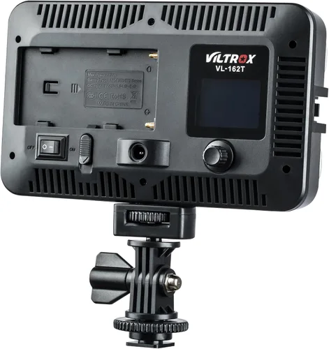 Vista 2 de VILTROX VL-162T CRI95+ Luz LED para vídeo y cámara de fotos portátil, regulable, para cámara réflex digital con batería, cargador, alto brillo, 3300