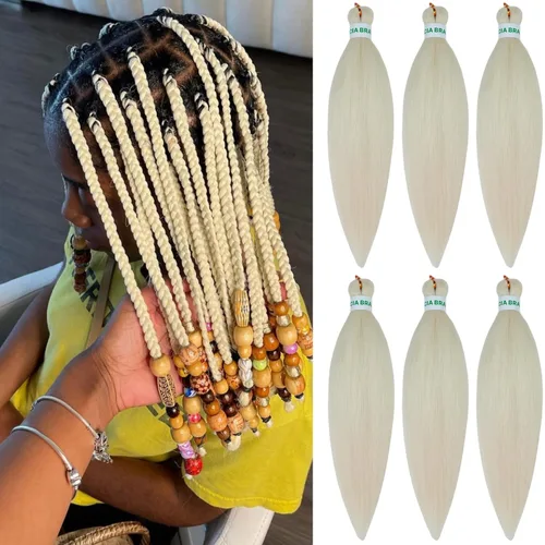 Vista 106 de Cabello trenzado para niños preestirado de 16 pulgadas, color negro para niños, trenzas sin nudos