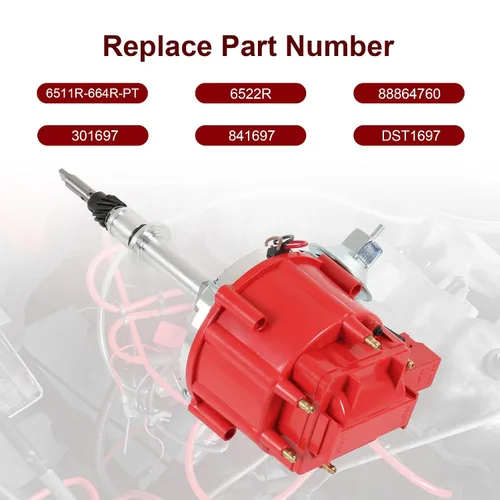 Vista 4 de JDMSPEED Nuevo distribuidor de encendido HEI 6522R Reemplazo para Chevy Inline 6-Cyl 230 250 292
