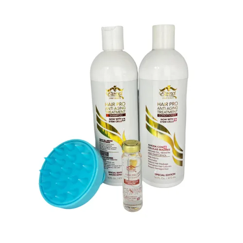 Vista 2 de Eternal Spirit Beauty Hair Pro - Champú y acondicionador de tratamiento antienvejecimiento, suero, cepillo masajeador del cuero cabelludo.