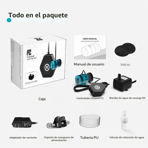 Vista 5 de Sistema ATO del acuario de FZONE, QST2.0 Auto Top Off Controller para los tanques
