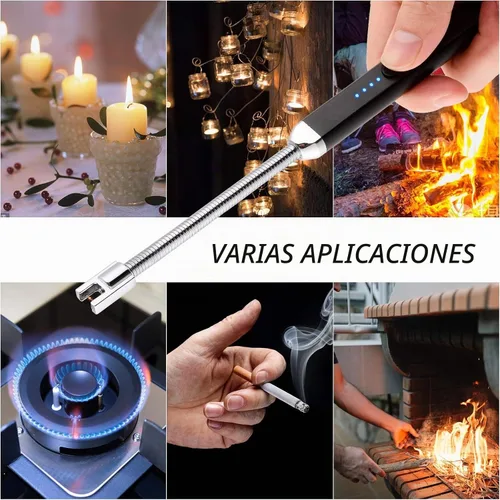 Vista 7 de MEIRUBY Encendedor eléctrico recargable USB, encendedor de arco, para velas, campamento, parrillada, deportes, herramienta para apasionados de lo