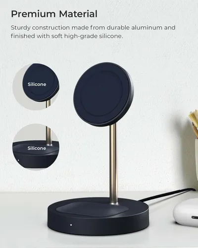 Vista 5 de iOttie Velox - Soporte magnético inalámbrico Duo. Soporte de montaje de 7.5 W + almohadilla de carga de 5 W. MagSafe compatible con iPhone 12