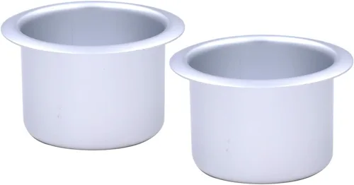 Vista 4 de mollensiuer 2 piezas de soporte para tazas de metal para sofá reclinable, inserto de reemplazo para portavasos, portalatas para sofá, barco, Dorado