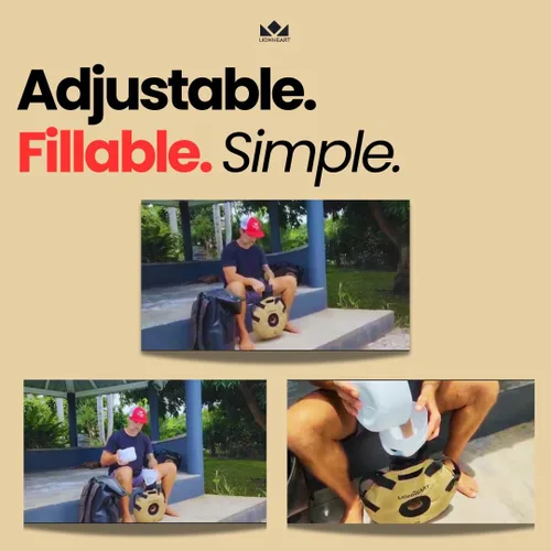 Vista 8 de Lionheart Sand Bag Weight Plates Set Sandbags for Working Out Home Gym Bumper Plates Travel-Friendly Sandbag for Fitness & Weight Training