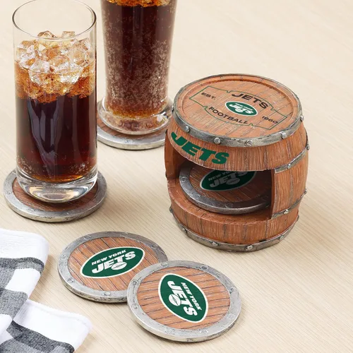 Vista 91 de FOCO NFL Team Logo 5-Pack Barrel Beverage Drink Coaster Set