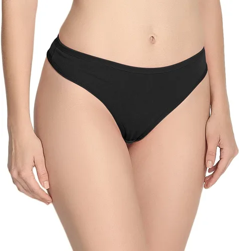 Vista 2 de DRESHOW Paquete de 6 tangas de algodón transpirables y cómodas para mujer, ropa interior de bikini