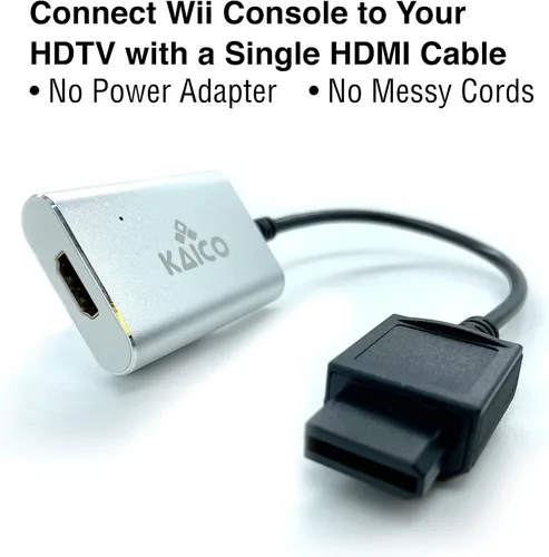 Vista 5 de Kaico Adaptador Wii HDMI para uso con consolas Nintendo Wii - Soporta salida de componentes - Un simple Plug & Play para consolas Nintendo Wii