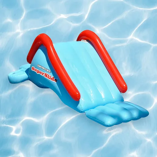 Vista 5 de Juguete inflable para piscina de 8.9 ft azul y rojo para deportes acuáticos