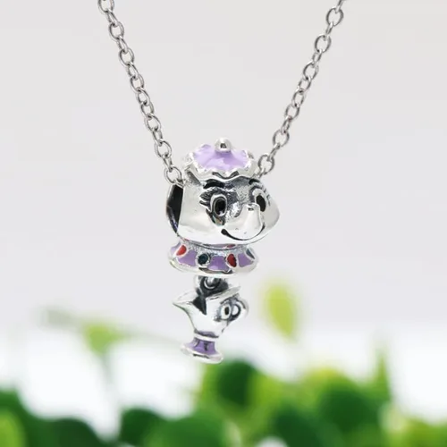 Vista 3 de Ouroyea Charm 925 Sterling Silver Pendant,Girl Jewelry Beads Gifts for Women Bracelet&Necklace