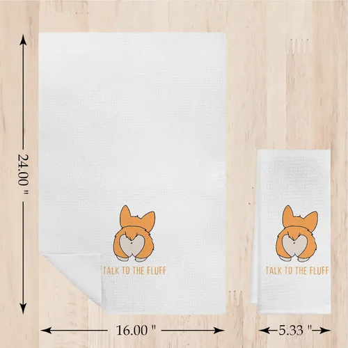Vista 4 de Toallas de cocina Corgi de 16 x 24 pulgadas, regalos de Corgi para amantes de Corgi, mujeres, niñas, niños, regalos de mamá Corgi, toallas de plato