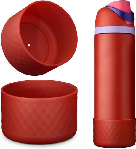 Vista 29 de Protector de Silicona para Botella de Agua Owala, 2 Piezas Fundas Protectoras Antideslizantes para Botellas de Agua FreeSip/Twist/Flip, Sin BPA
