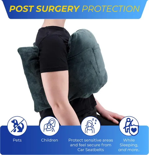 Vista 3 de RENOVA MEDICAL WEAR Mastectomía Post Op Almohada Pecho - Negro