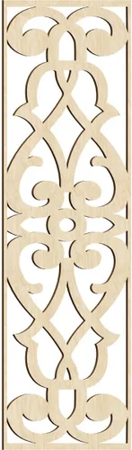 Vista 148 de 9 3/8"W x 24 3/8"H x 1/4"T Bellaire Decorativos Paneles de pared de madera calado, abedul
