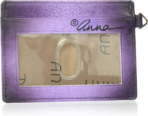 Vista 2 de Anna by Anuschka Estuche para mujer con tarjetero, Berenjena de peonías preciosas
