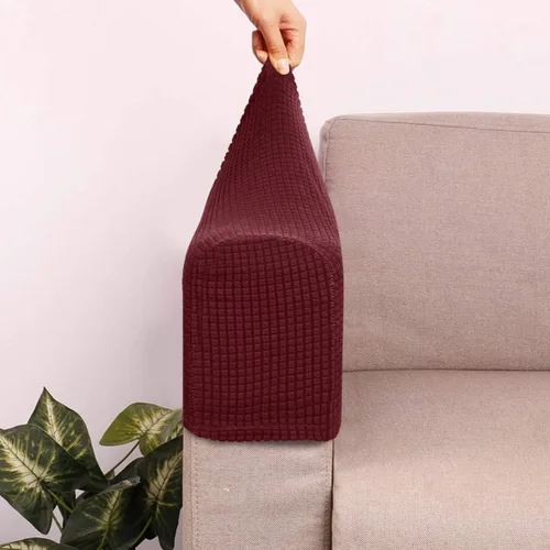 Vista 5 de SEWACC Protectores universales para reposabrazos de silla, funda elástica para reposabrazos de sofá, funda protectora elástica para sofá reclinable