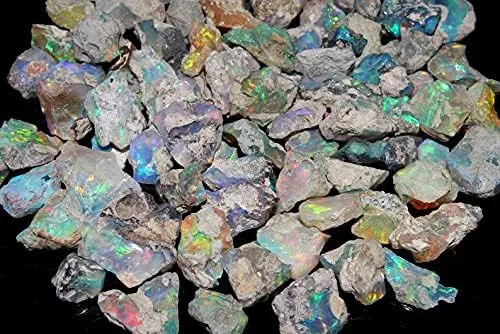 Vista 3 de Crystalshop - Cristales de ópalo crudos 25 quilates de ópalo natural auténtico grado AAA cristales de reiki y piedras curativas piedras preciosas