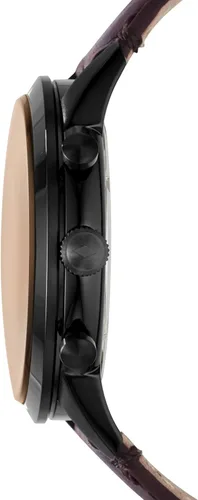 Vista 3 de Fossil Men's Townsman Quartz Stainless Steel and Leather Chronograph Watch Cuero Marrón/Negro
