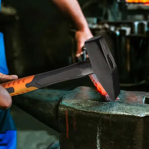 Vista 6 de Paquete de 2 martillos cruzados de 3 libras, martillo cruzado de 3 libras para trabajo del metal, herrería, construcción, mejoras para el hogar