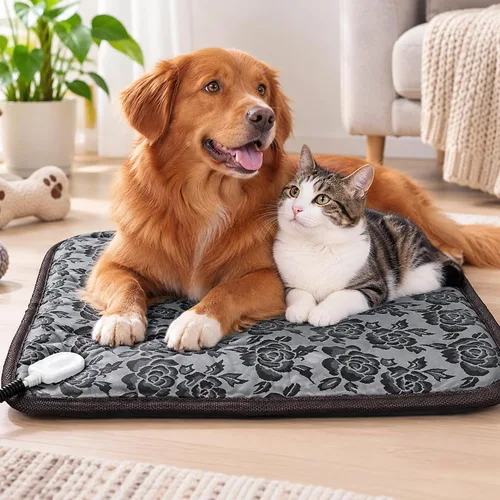 Vista 7 de Electric Dog Heating Blanket, Heating Pad for Cat, Pet with Anti-Bite Tube