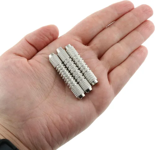 Vista 6 de 9pcs 10/12/14G Dart Barrels Reemplazo Set Plata para la práctica de dardos