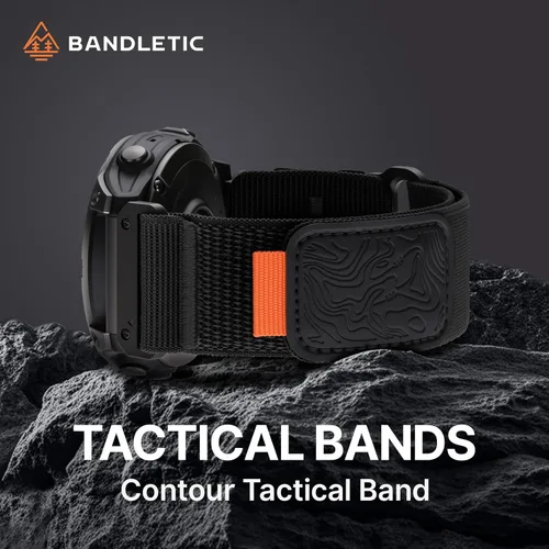Vista 6 de Bandletic Compatible con Garmin Instinct 2 Correa de Reloj - Bandas Resistente de Nylon de Ajuste Rápido de 22mm para Fenix 8 E 47mm/7 6 Pro/5