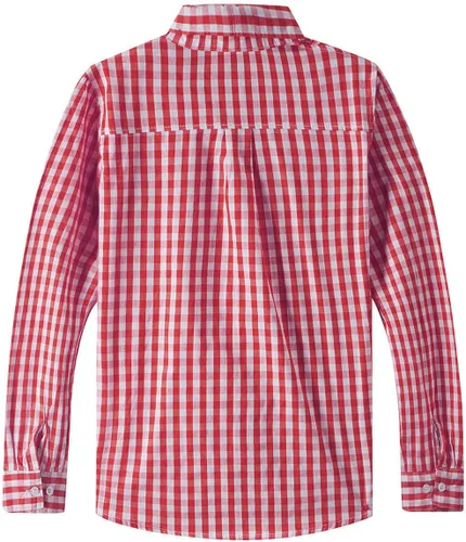Vista 2 de Spring&Gege Camisa de manga larga con botones de popelina a cuadros para niño
