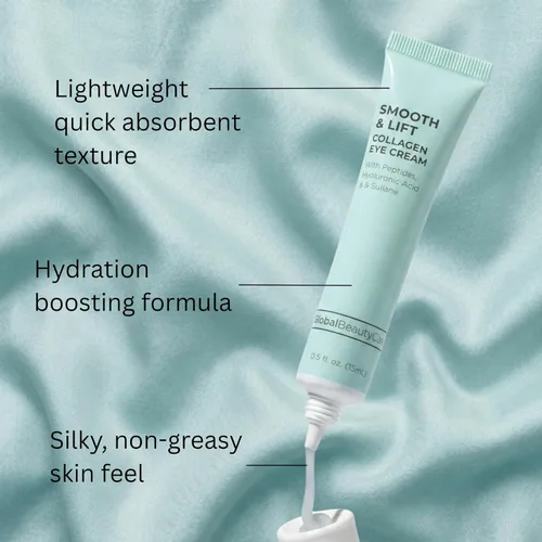Vista 3 de Global Beauty Care Smooth & Lift Crema de ojos de colágeno – Tratamiento refinante debajo de los ojos para apoyar la elasticidad de la piel