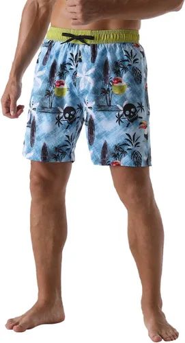 Vista 2 de Nonwe Traje de baño suave de secado rápido para hombre, ajuste relajado, traje de baño