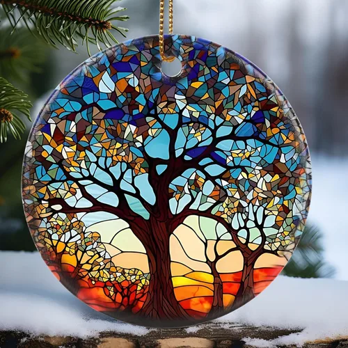 Vista 14 de Touber Adorno Navideño, Adorno de Navidad, Idea de Regalo de Vacaciones, Recuerdo Familiar, Cerámica Redonda, Intercambio de Regalos, Idea de Abeja