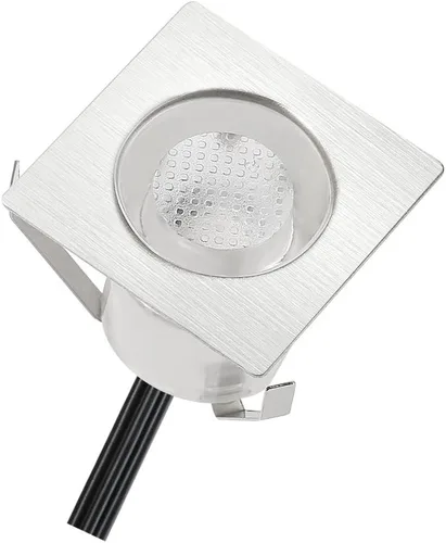 Vista 3 de Iluminación de cubierta de bajo voltaje, 20 piezas de 0.1 W ~ 0.3 W, kit de luces LED RGB multicolor de 1-3/5 pulgadas de acero inoxidable empotrado