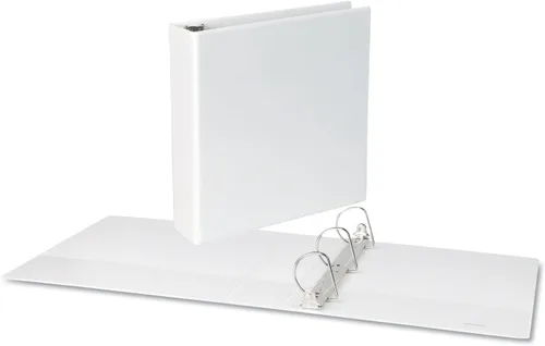 Vista 3 de Economy - Carpeta de vinilo con anilla en D, capacidad de 2 pulgadas, color blanco