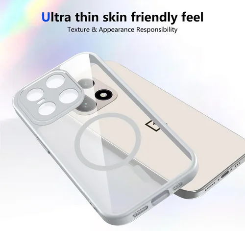 Vista 188 de Funda magnética transparente compatible con Xiaomi 17T, color negro 2 en 1 PC + TPU cubierta de teléfono a prueba de golpes, carcasa protectora