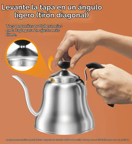 Vista 9 de Hervidor de café para estufa, hervidor de cuello de cisne premium, tetera para verter café y té, tetera de estufa, calentador de agua caliente